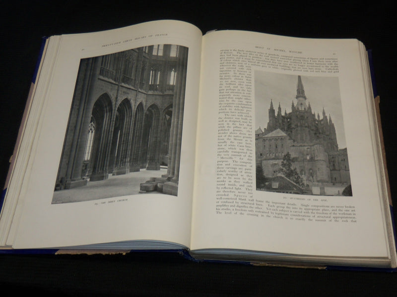 1916 TWENTY GREAT HOUSES OF FRANCES HARDCOVER BOOK BY THEODORE COOK - R 732O
