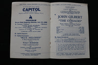 1922-1928 THE CAPITOL THEATRE MOVIE PROGRAMS - LOT OF 3 - JOHN GILBERT - K 1956