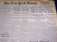 1939 JULY 20 NEW YORK TIMES - NAMES OF WPA STRIKERS ASKED - NT 3679