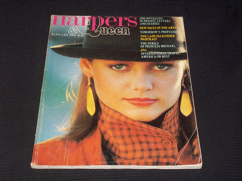 1981 JANUARY HARPERS & QUEEN MAGAZINE - NICE FASHION FRONT COVER - E 5633