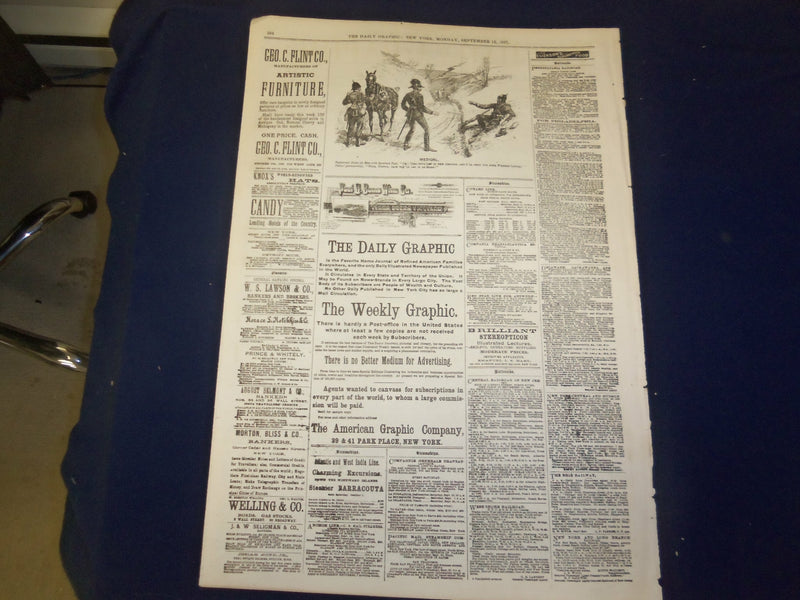 1887 SEPTEMBER 12 THE DAILY GRAPHIC NEWSPAPER - ON THE FENCE - NT 7668
