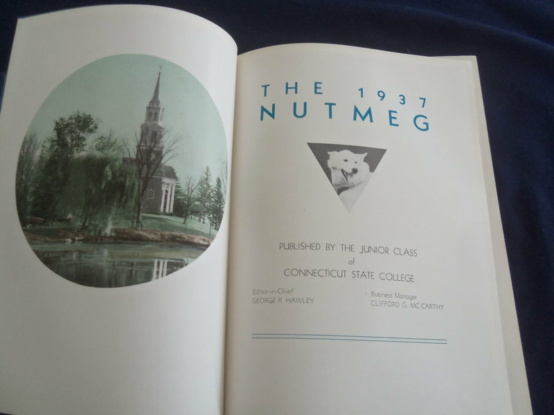1937 THE NUTMEG CONNECTICUT STATE COLLEGE YEARBOOK - STORRS, CT - YB 2631