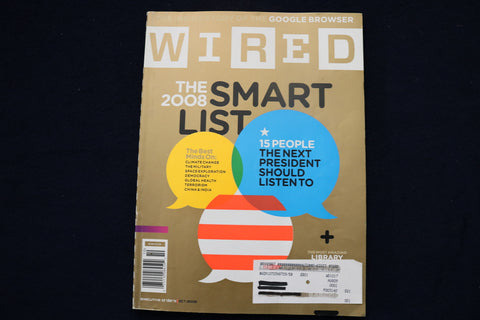 2008 OCTOBER WIRED MAGAZINE - THE 2008 SMART LIST - ST 5504A