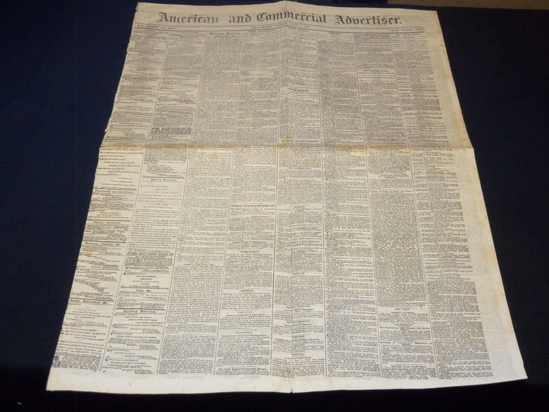 1867 JUNE 14 AMERICAN AND COMMERCIAL ADVERTISER NEWSPAPER - COLLYER - NP 4252F