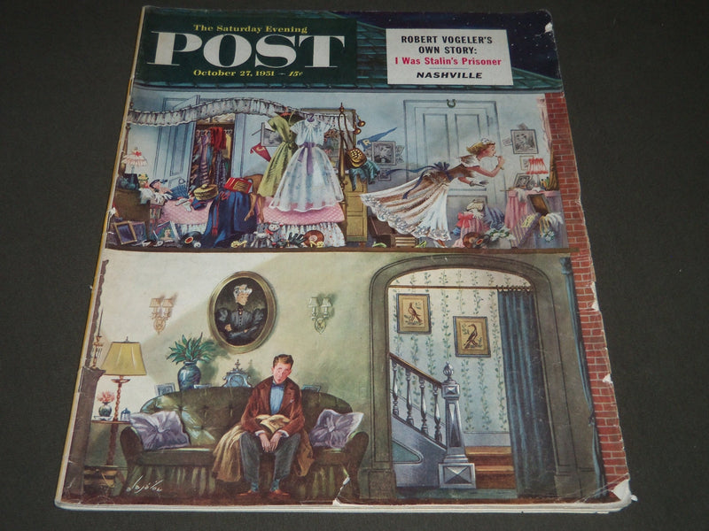 1951 OCTOBER 27 THE SATURDAY EVENING POST MAGAZINE - ILLUSTRATED COVER - SP 1890