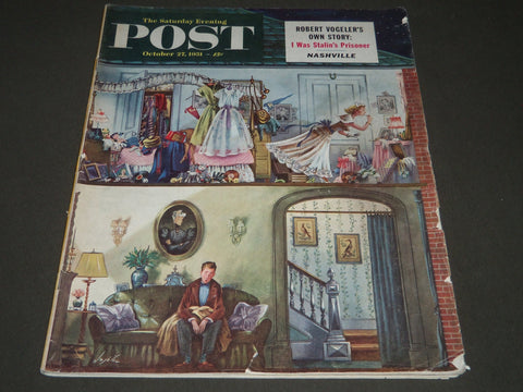 1951 OCTOBER 27 THE SATURDAY EVENING POST MAGAZINE - ILLUSTRATED COVER - SP 1890