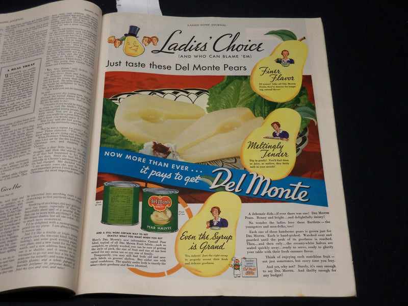 1938 JANUARY LADIES HOME JOURNAL MAGAZINE - BEAUTIFUL FRONT COVER - F 327