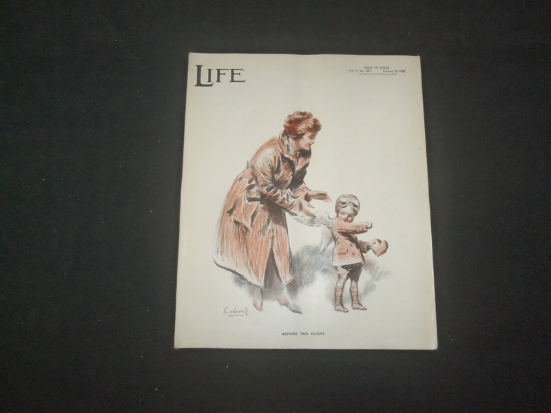 1920 FEBRUARY 12 LIFE MAGAZINE - BEFORE THE FLIGHT - L 770L