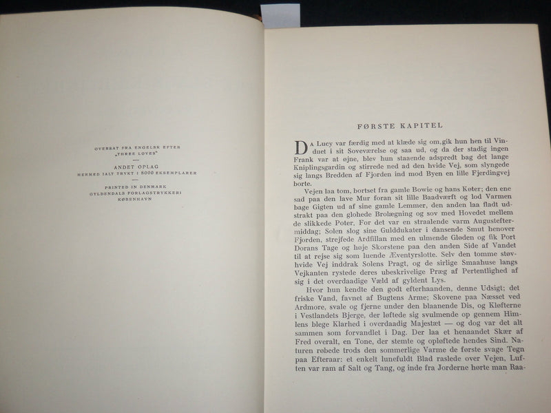 1934 TRE SLAGS KAERLIGHED EN KVINDESKAEBNE BOOK BY A. J. CRONIN - KD 7140