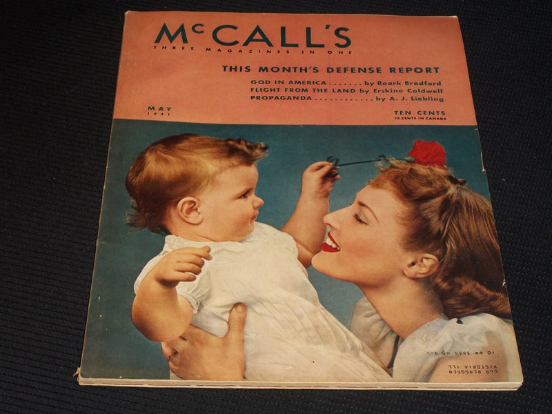 1941 MAY MCCALL'S MAGAZINE - NICE COLOR COVERS & ADS - E 1031