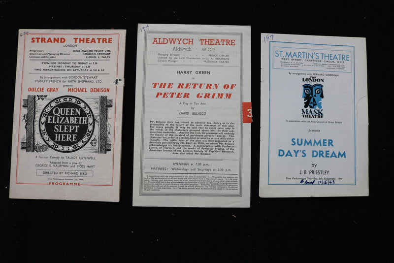 1947-1949 LONDON THEATRE PROGRAMS - LOT OF 22 - K 1822