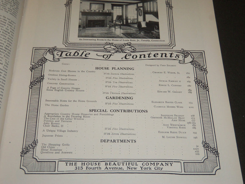 1911 MAY THE HOUSE BEAUTIFUL MAGAZINE - GREAT PHOTOS & ADS - ST 407