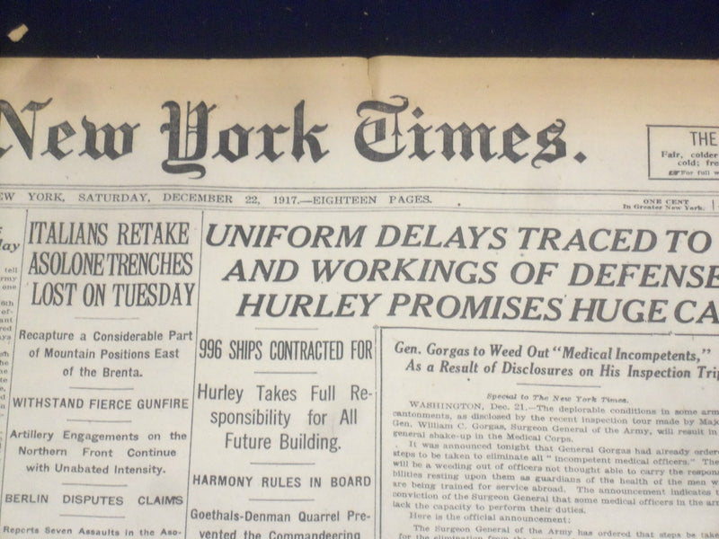 1917 DECEMBER 22 NEW YORK TIMES - ARMOUR NAMED IN PACKERS PLOT - NT 8270
