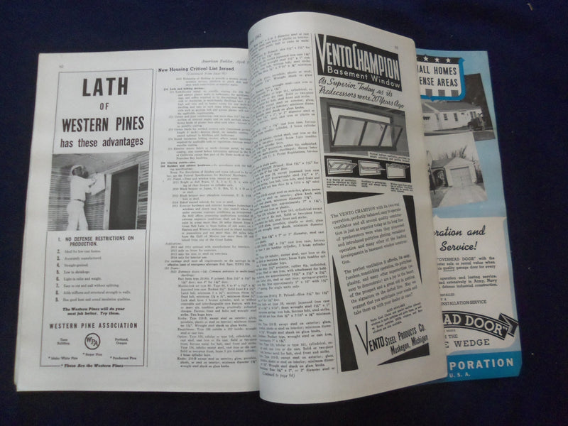 1942 APRIL THE AMERICAN BUILDER MAGAZINE - WAR MARKET ISSUE - SP 6118R