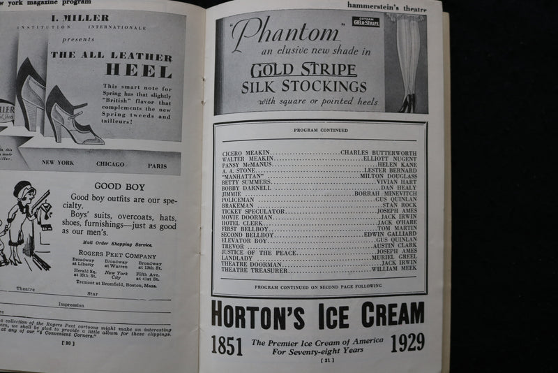 1929 JANUARY 21 GOOD BOY PROGRAM - HAMMERSTEIN'S THEATRE - K 1951