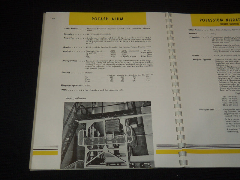 1947 CARBON TETRACHLORIDE PROPERTIES & USES CATALOG STAUFFER CHEMICALS- KD 3912B