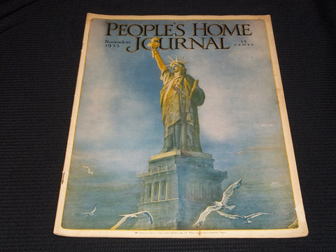 1925 NOVEMBER PEOPLE'S HOME JOURNAL MAGAZINE STATUE OF LIBERTY COVER - E 2774