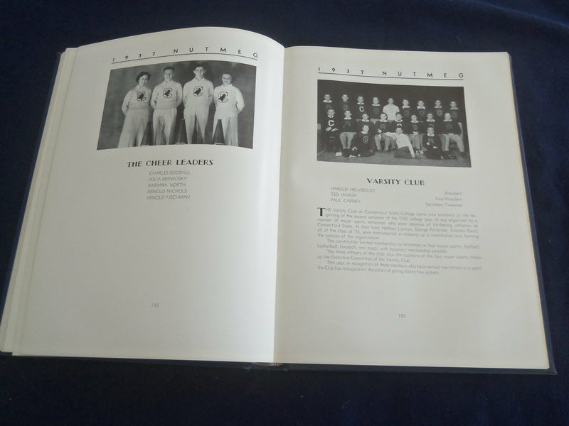 1937 THE NUTMEG CONNECTICUT STATE COLLEGE YEARBOOK - STORRS, CT - YB 2631