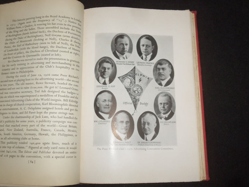 1953 THE POOR RICHARD CLUB HARDCOVER BOOK BY JACK LUTZ - KD 9274