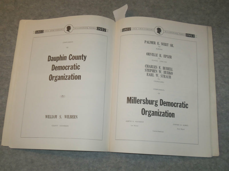 1957 MILLERSBURG PENNSYLVANIA SESQUICENTENIAL 1807-1957 PROGRAM - J 6287