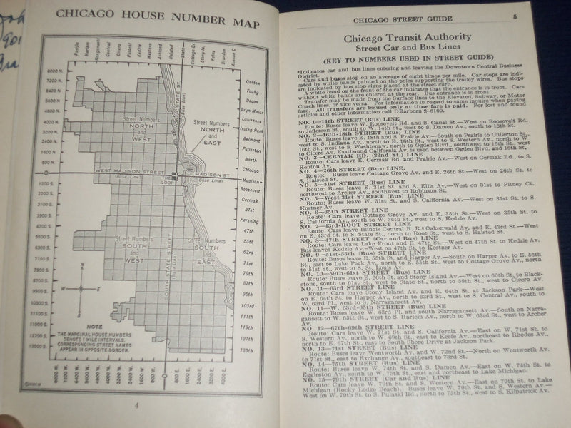1952 RAND MCNALLY STREET GUIDE AND TRANSPORTATION DIRECTORY OF CHICAGO - J 1438