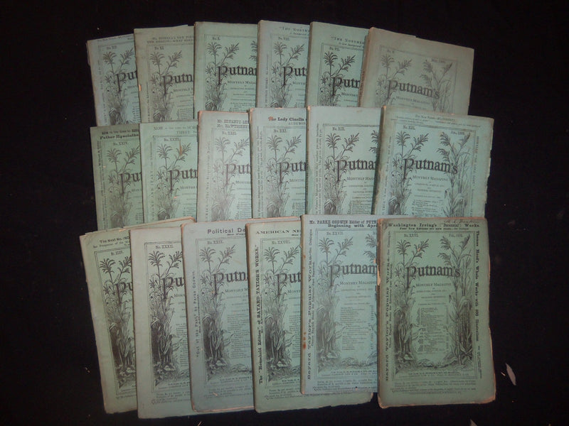 1868-1870 PUTNAM'S MONTHLY MAGAZINE - LOT OF 18 ISSUES - WR 1160