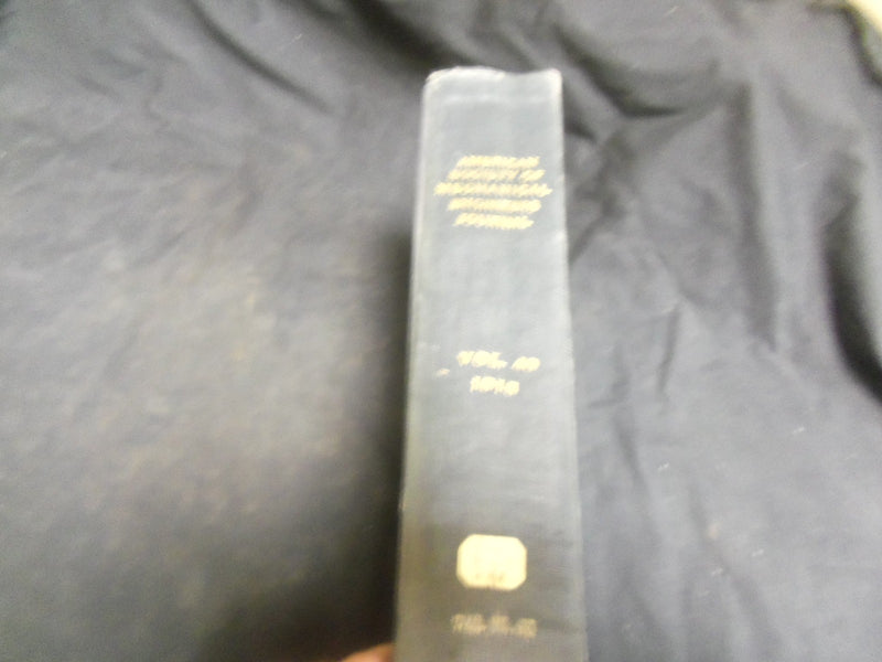 1918 AMERICAN SOCIETY OF MECHANICAL ENGINEERS JOURNAL BOUND VOLUME - R 803