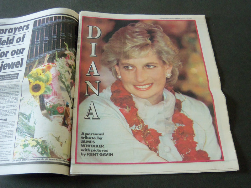1997 SEPTEMBER 1 IRISH MIRROR DIANA NEWSPAPER 1961-1997 - NICE PHOTOS - NP 2640