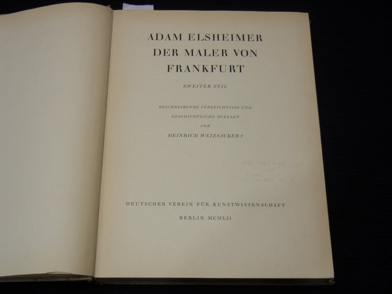 1936-1952 DER MALER VON FRANKFURT GERMAN VOLUME SET OF 3 -ADAM ELSHEIMER - Z 189