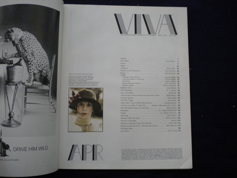 1974 APRIL VIVA MAGAZINE - THE SENSUALIST - SANTANA & MCLAUGHLIN - B 638D