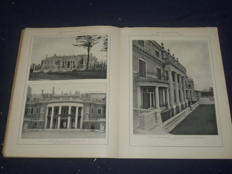 1908 JULY THE BRICKBUILDER MAGAZINE - AN ARCHITECTURAL MONTHLY - ST 258H