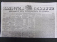 1841 NATIONAL GAZETTE LITERARY COMMERCIAL REGISTER NEWSPAPER LOT OF 19 - NP 1456