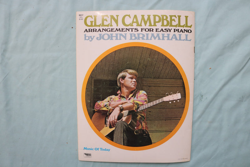 1969 GLEN CAMPBELL PIANO ARRANGEMENTS SOFTCOVER BOOK BY JOHN BRIMHALL - K 3379