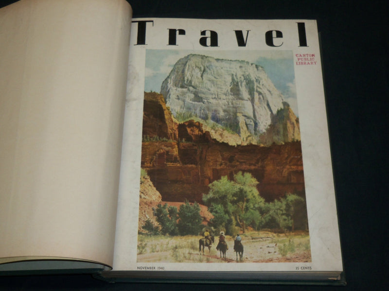 1940 NOV-1941 OCT TRAVEL MAGAZINE BOUND VOLUME - GREAT COVERS - KD 5990