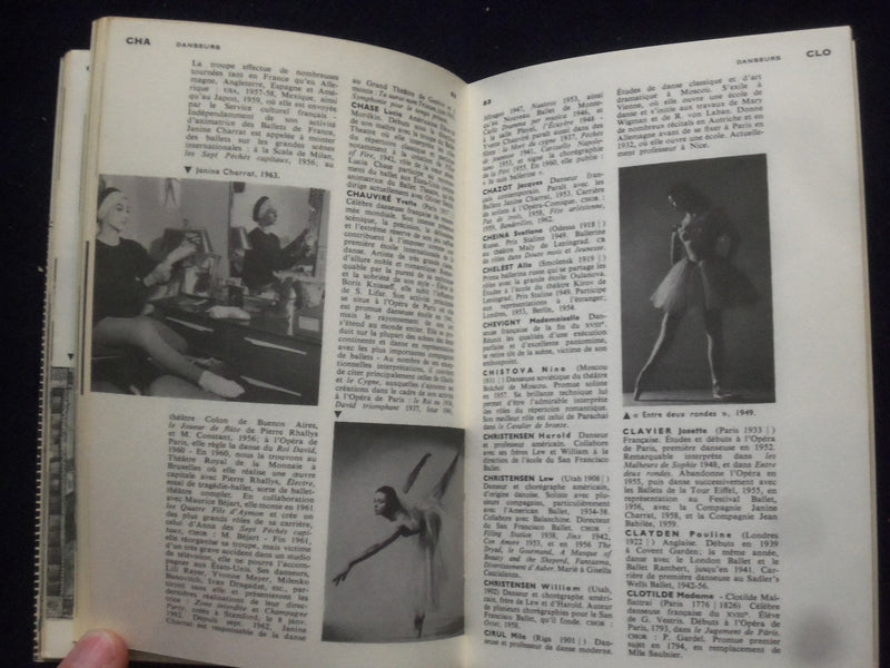 1964 DICTIONAIRE DE DANSE SOFTCOVER BOOK BY JACQUES BARIL - FRENCH TEXT - J 9362