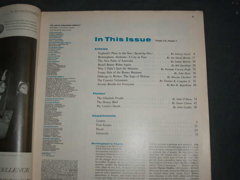 1963 MAR 2 THE SATURDAY EVENING POST MAGAZINE-JACK BENNY-NORMAN ROCKWELL-SP2482J
