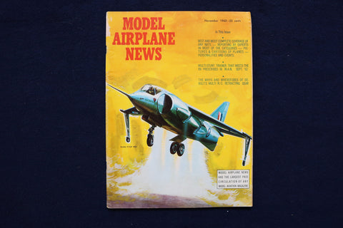 1962 NOVEMBER MODEL AIRPLANE NEWS MAGAZINE - HAWKER P.1127 VTOL COVER - E 11579