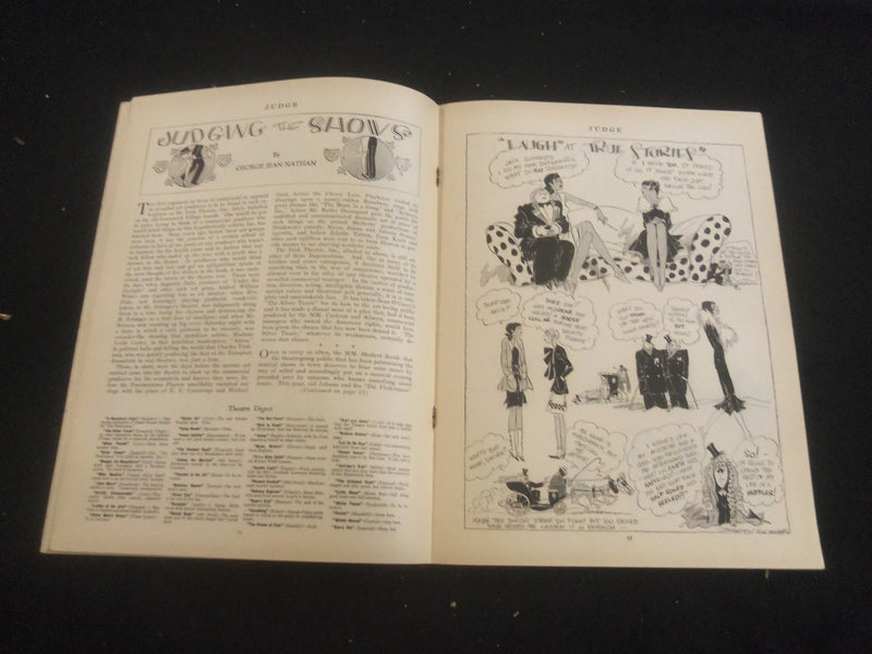 1929 NOVEMBER 23 JUDGE MAGAZINE - BELIEVE IT OR NOT NUMBER - B 4198K