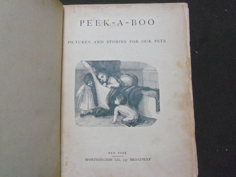 1880'S PEEK A BOO CHILDREN'S BOOK - PICTURES & STORIES FOR OUR PETS - KD 1744F