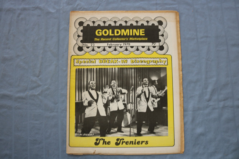 1978 FEBRUARY GOLDMINE MAGAZINE - THE TRENIERS COVER- E 26457