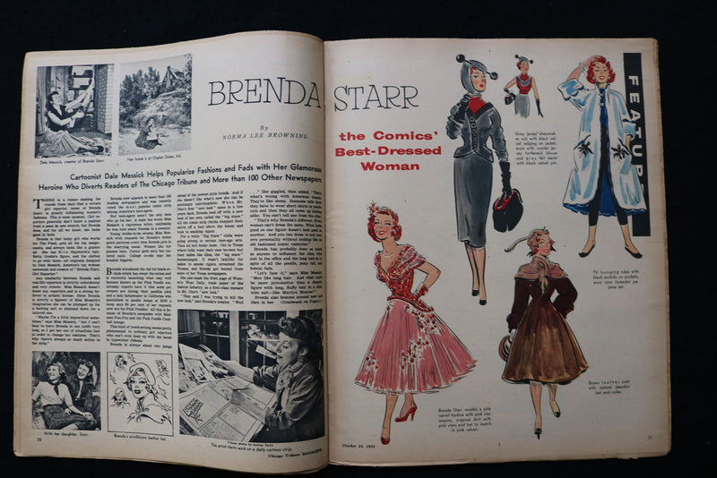 1953 OCTOBER 25 CHICAGO SUNDAY TRIBUNE MAGAZINE - BRENDA STARR COMIC - E 26347
