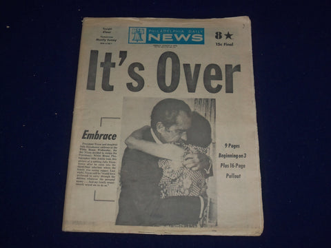 1974 AUGUST 9 PHILADELPHIA DAILY NEWS -PRESIDENT RICHARD NIXON RESGINS - NP 2976