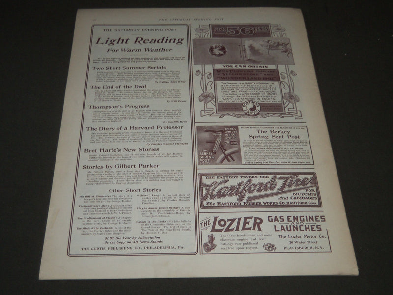 1901 JUNE 15 THE SATURDAY EVENING POST MAGAZINE - ILLUSTRATED COVER - SP 537