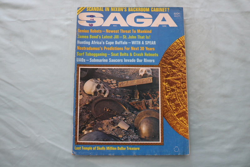 1971 JULY SAGA MAGAZINE - LOST TEMPLE OF SKULLS TREASURE COVER - E 26665