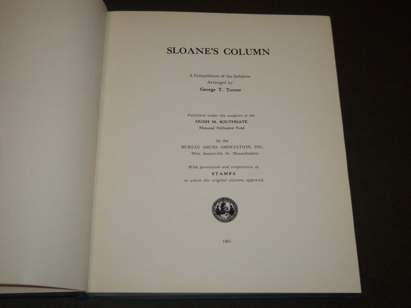 1961 SLOANE'S COLUMN EDITED BY GEORGE T. TURNER - KD 20