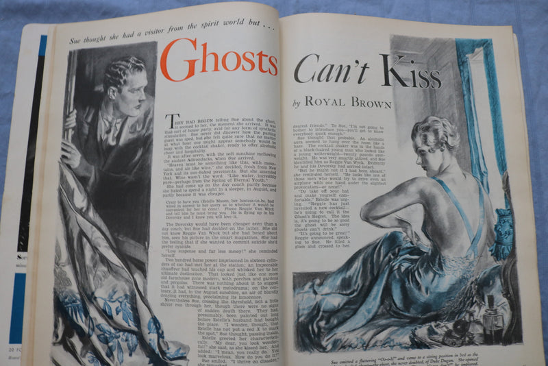 1933 FEBRUARY COSMOPOLITAN MAGAZINE -HARRISON FISHER COVER- GREAT ADS - ST 1001V