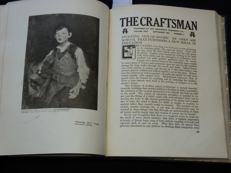 1916 APRIL-SEPTEMBER THE CRAFTSMAN MAGAZINE BOUND VOLUME - KD 7892