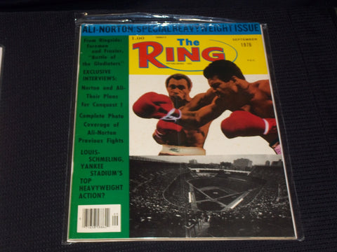 1976 SEPTEMBER THE RING MAGAZINE - ALI NORTON BOXING COVER - E 3385