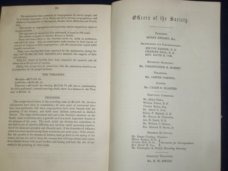 1853 AMERICAN HOME MISSIONARY SOCIETY DISCOURSE BY REV. LAURENS HICKOK - J 4754