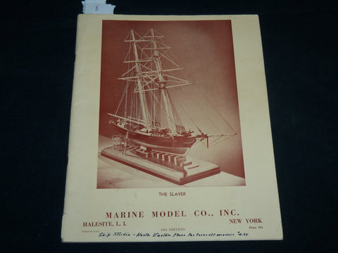 1951 MARINE MODEL CO. CATALOG - NEW YORK - THE SLAVER - J 6629